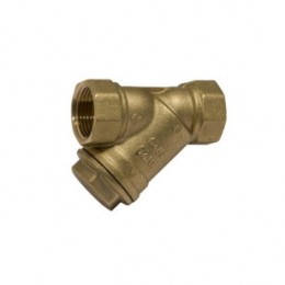BRASS Y STRAINER, FEMALE/FEMALE, 1/2" (15MM)